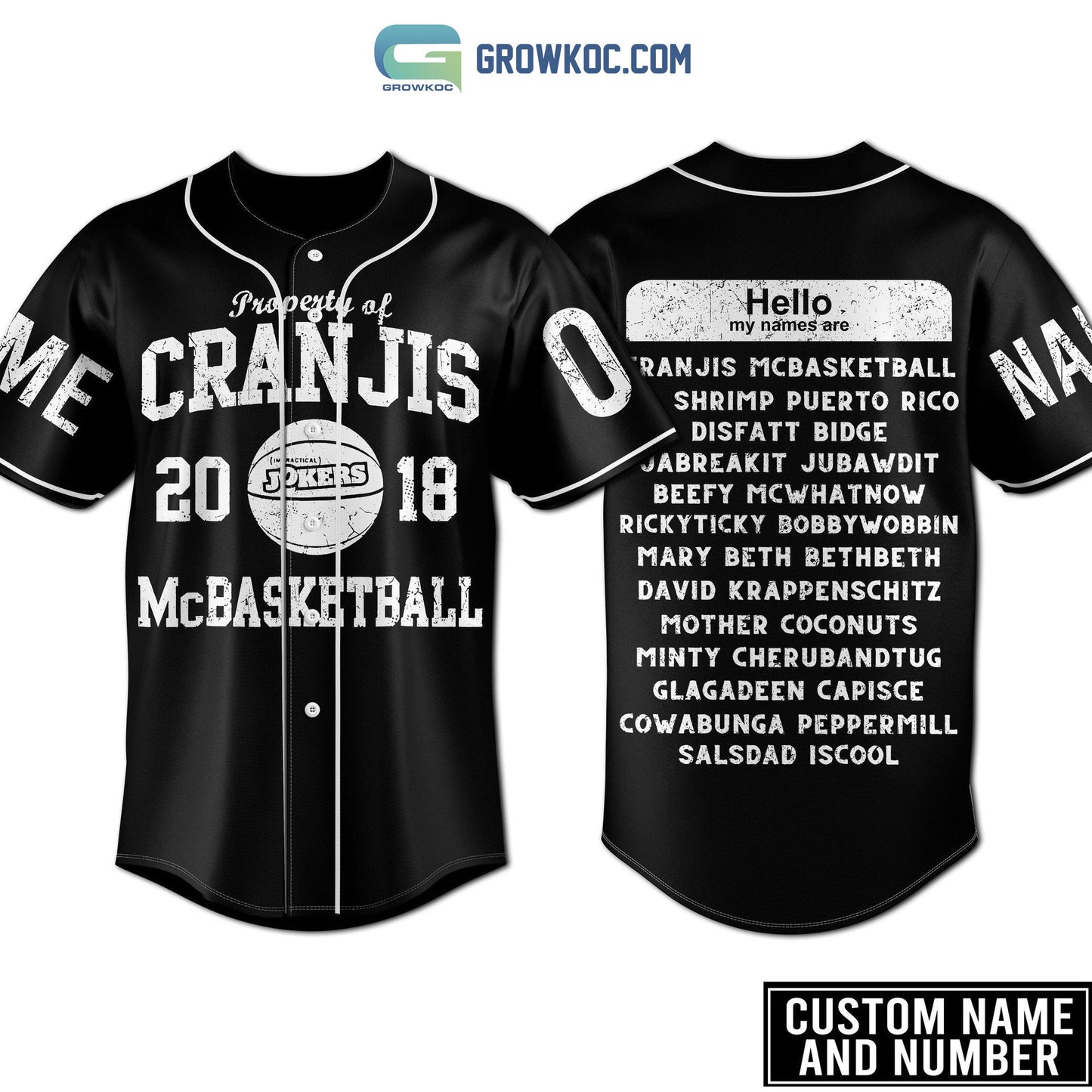 Property Of Cranjis 2023 McBasketball Black Design Personalized Baseball Jersey Unisex T-shirt, Sweatshirt, Hoodie, Long Sleeve Tee - T-Shirt, Sweatshirt, Hoodie