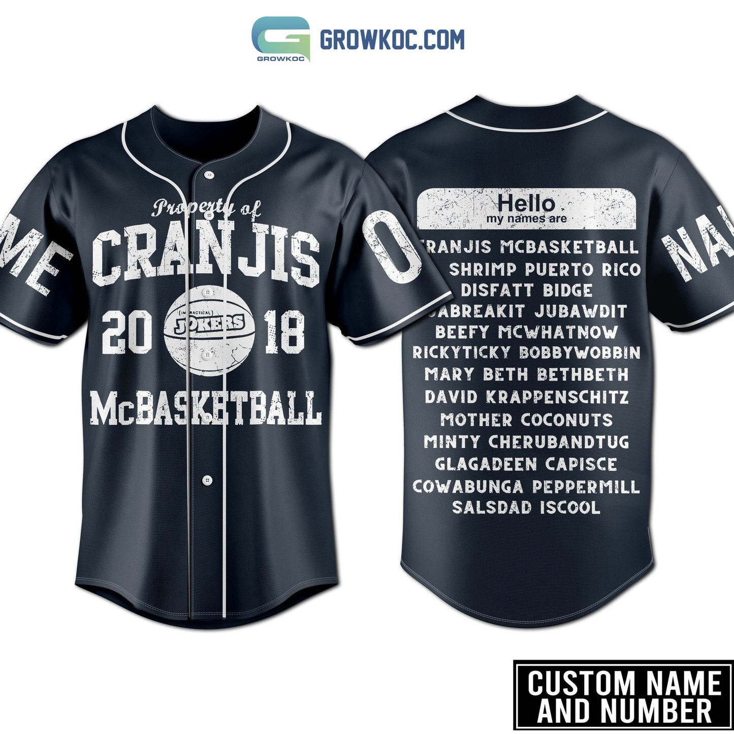 Property Of Cranjis 2023 McBasketball Personalized Baseball Jersey Unisex T-shirt, Sweatshirt, Hoodie, Long Sleeve Tee - T-Shirt, Sweatshirt, Hoodie