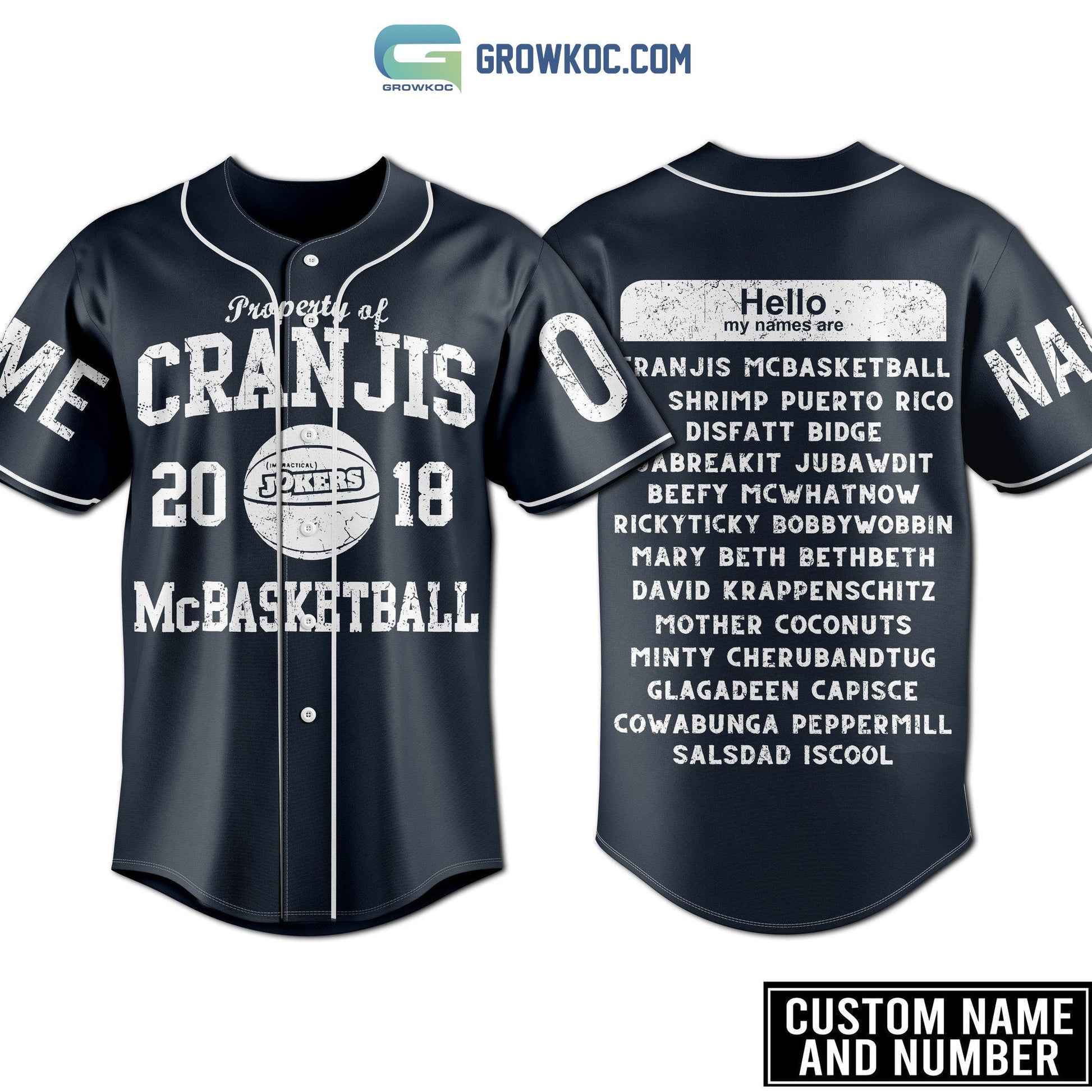 Property Of Cranjis 2023 McBasketball Personalized Baseball Jersey Unisex T-shirt, Sweatshirt, Hoodie, Long Sleeve Tee - T-Shirt, Sweatshirt, Hoodie