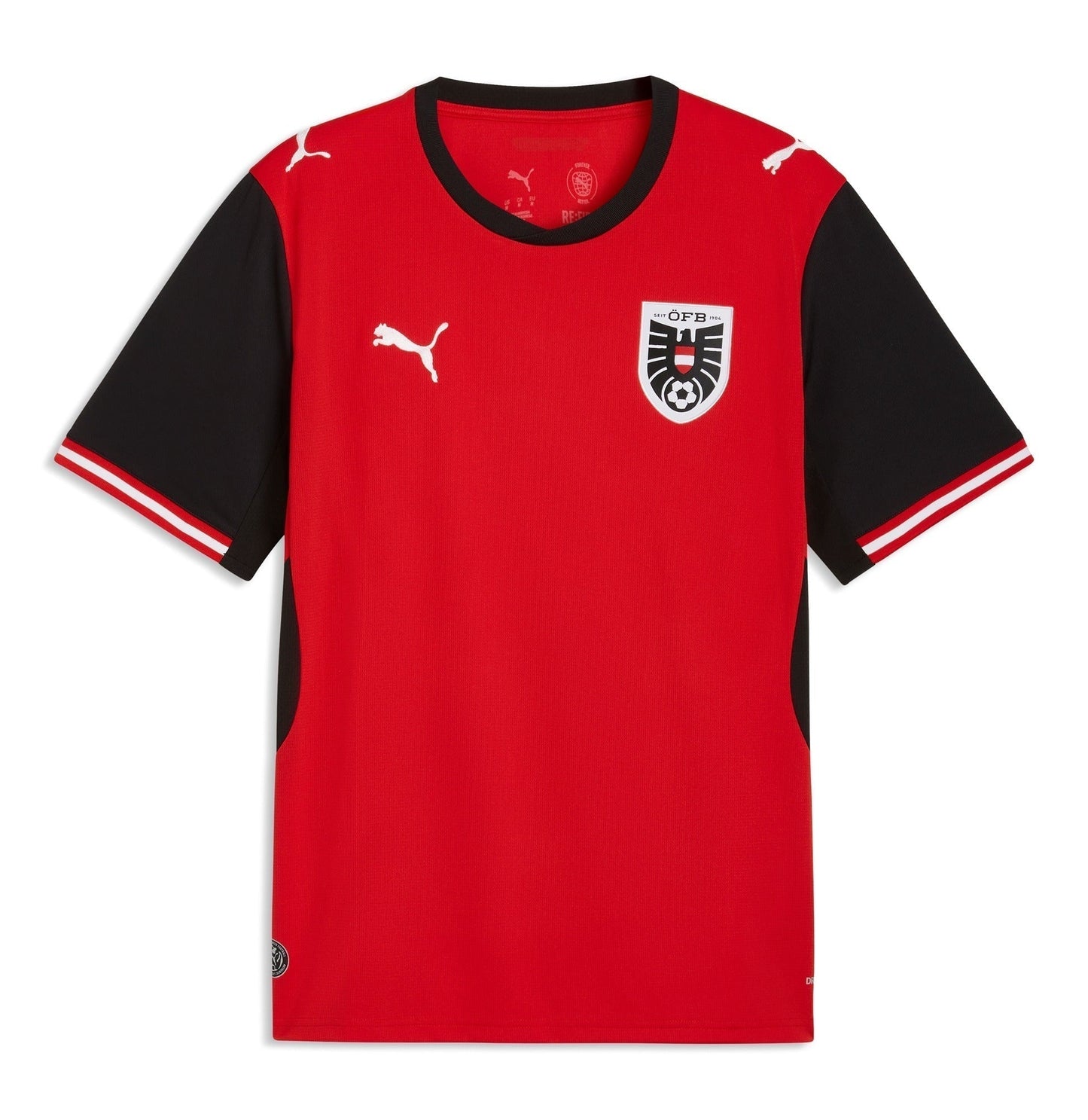 Puma Austria National Team 2026 Home Supporter Edition Jersey Red/Black sports jersey product view 1