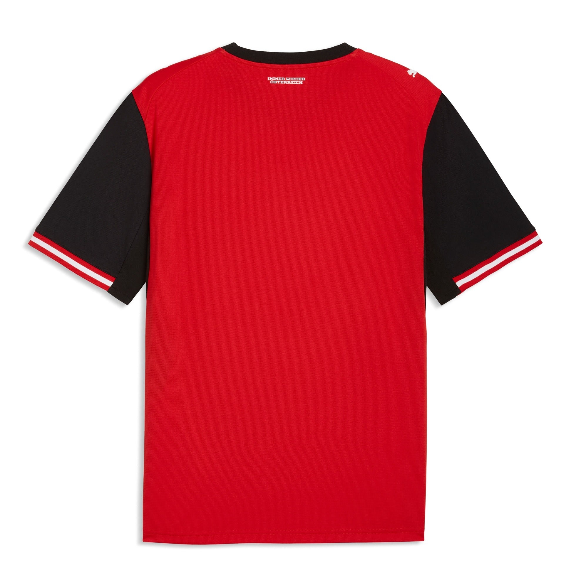 Puma Austria National Team 2026 Home Supporter Edition Jersey Red/Black sports jersey product view 2
