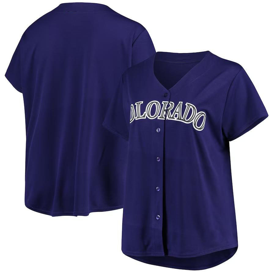 Colorado Rockies Purple Alternate Replica Team Baseball Jersey baseball jersey product view 1