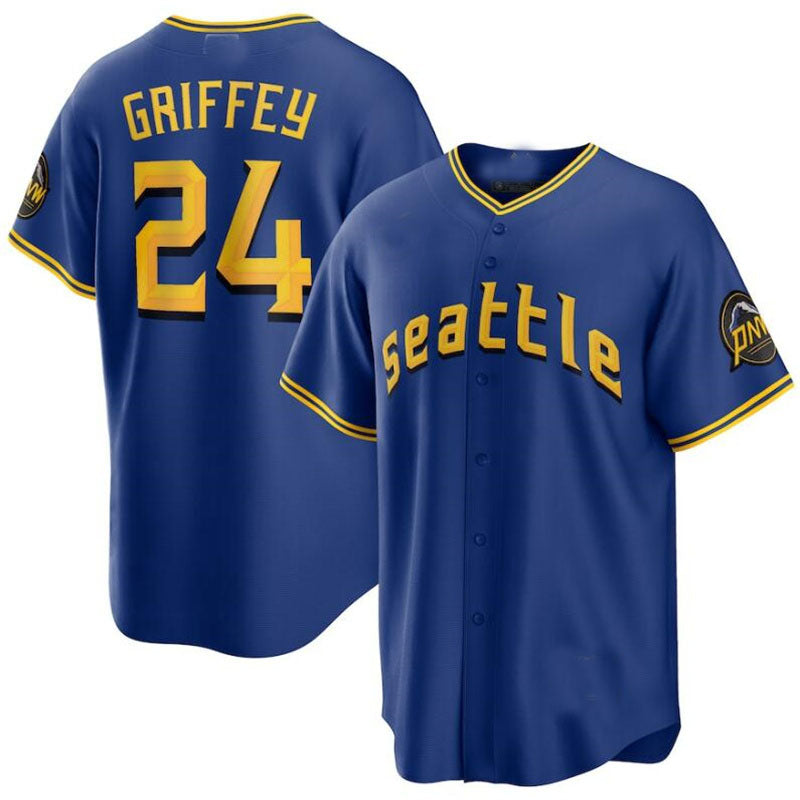 Seattle Mariners #24 Ken Griffey Jr. Royal 2023 City Connect Replica Player Jersey Baseball Jerseys baseball jersey product view 1