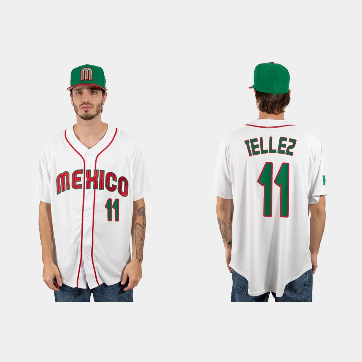#11 ROWDY TELLEZ MEXICO BASEBALL 2023 WORLD BASEBALL CLASSIC JERSEY ¨C WHITE Stitches Baseball Jerseys baseball jersey product view 1