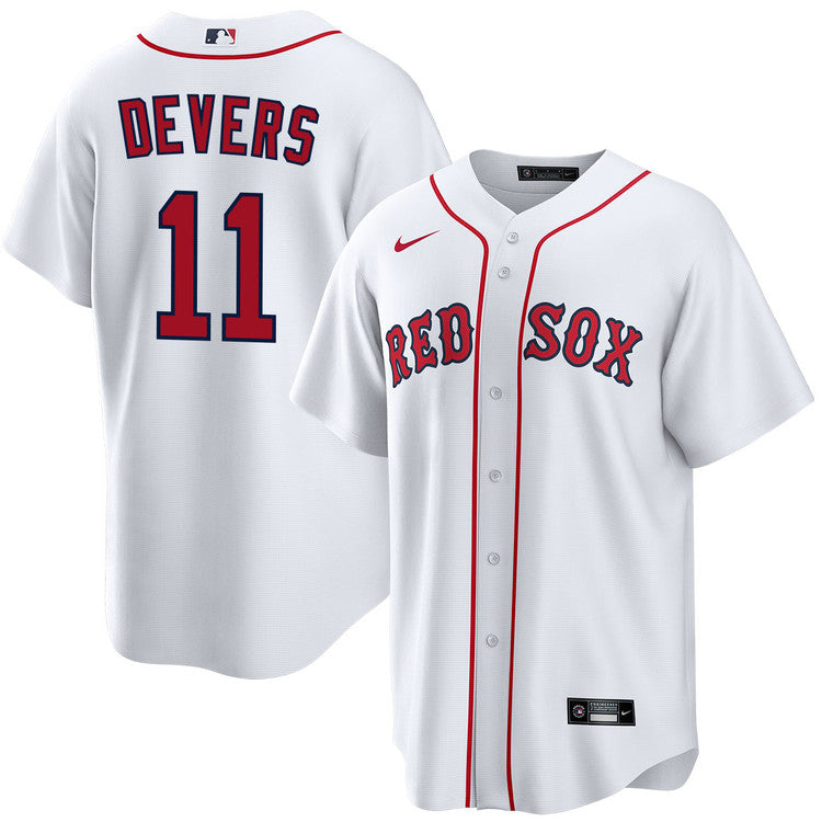 Rafael Devers Boston Red Sox Home Jersey White baseball jersey product view 1