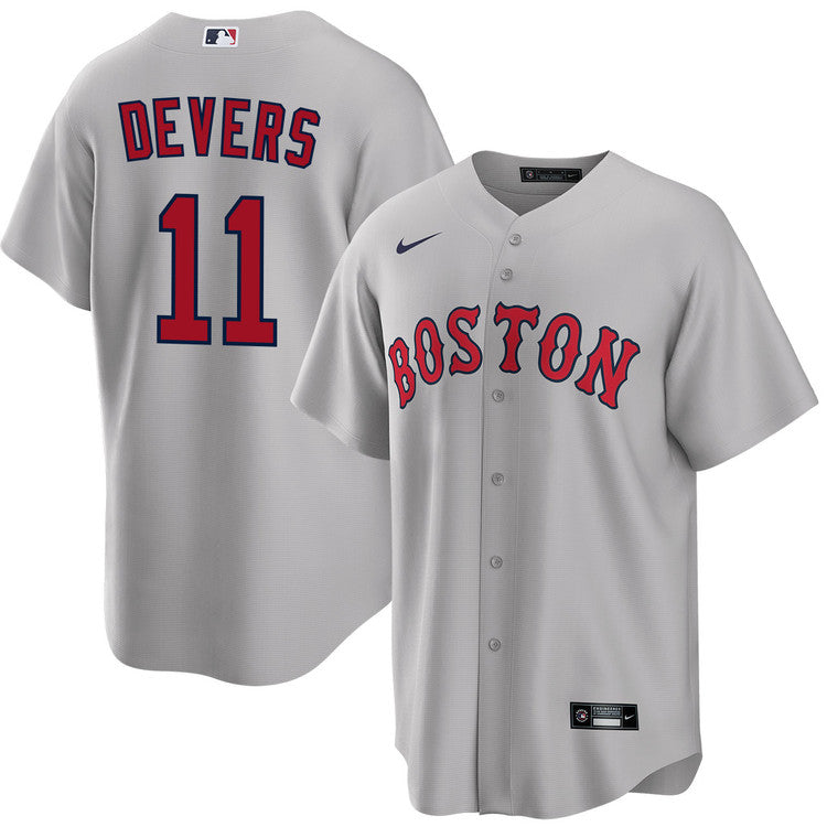 Rafael Devers Boston Red Sox Road Jersey Gray baseball jersey product view 1
