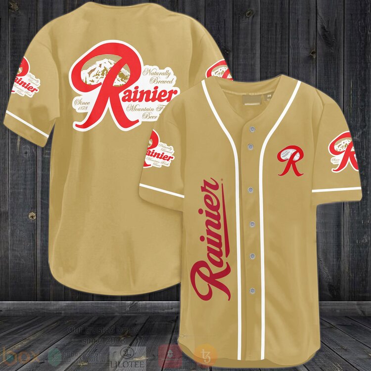 FASHION Rainier Brewing Company Baseball Jerseys Botton Shirt Unisex T-shirt, Sweatshirt, Hoodie, Long Sleeve Tee - T-Shirt, Sweatshirt, Hoodie