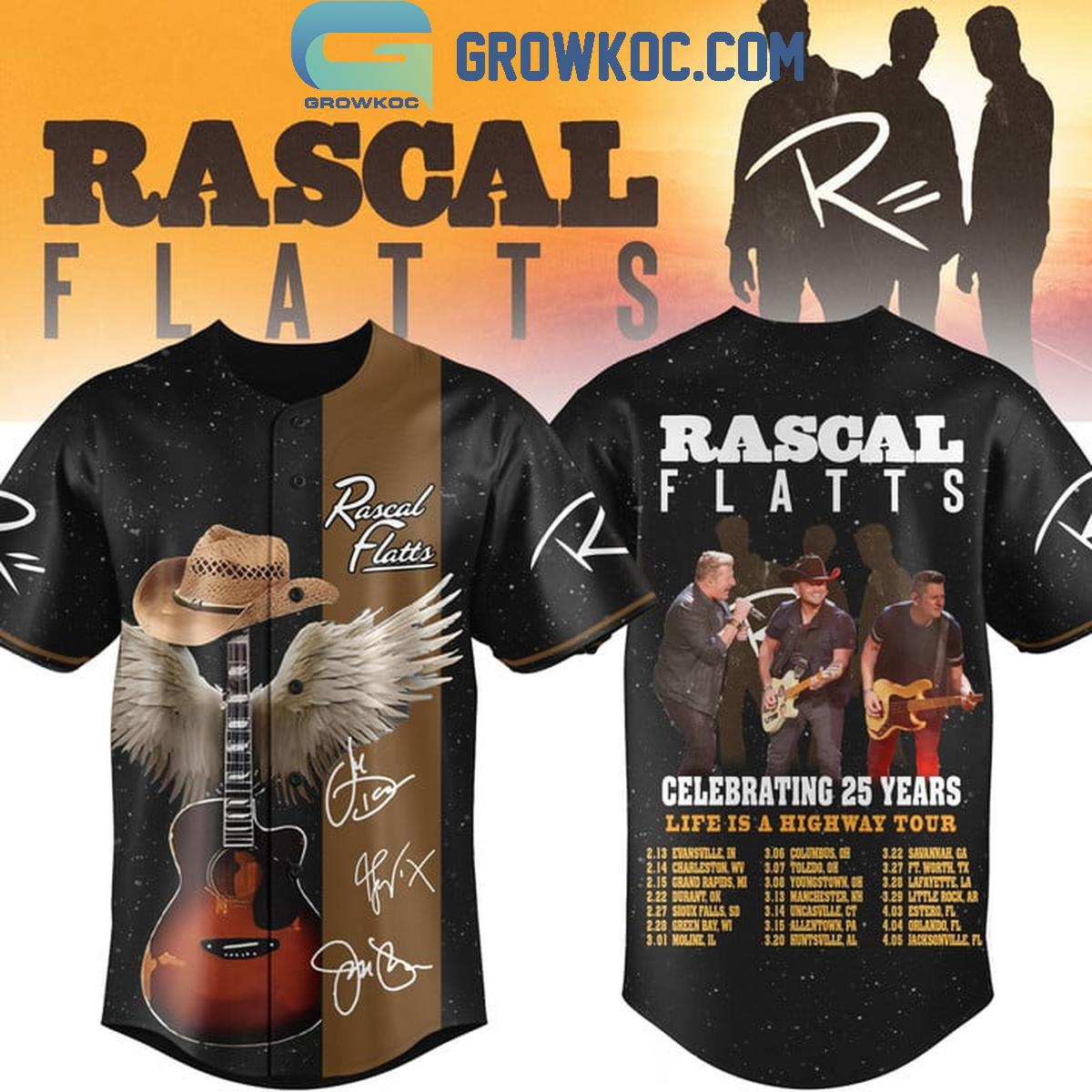 Rascal Flatts Celebrating 25 Years Of Music Personalized Baseball Jersey Unisex T-shirt, Sweatshirt, Hoodie, Long Sleeve Tee - T-Shirt, Sweatshirt, Hoodie