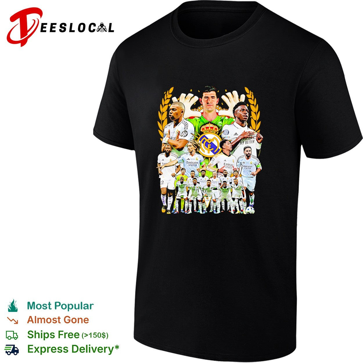 Real Madrid squad poster shirt Unisex T-shirt, Sweatshirt, Hoodie, Long Sleeve Tee - T-Shirt, Sweatshirt, Hoodie