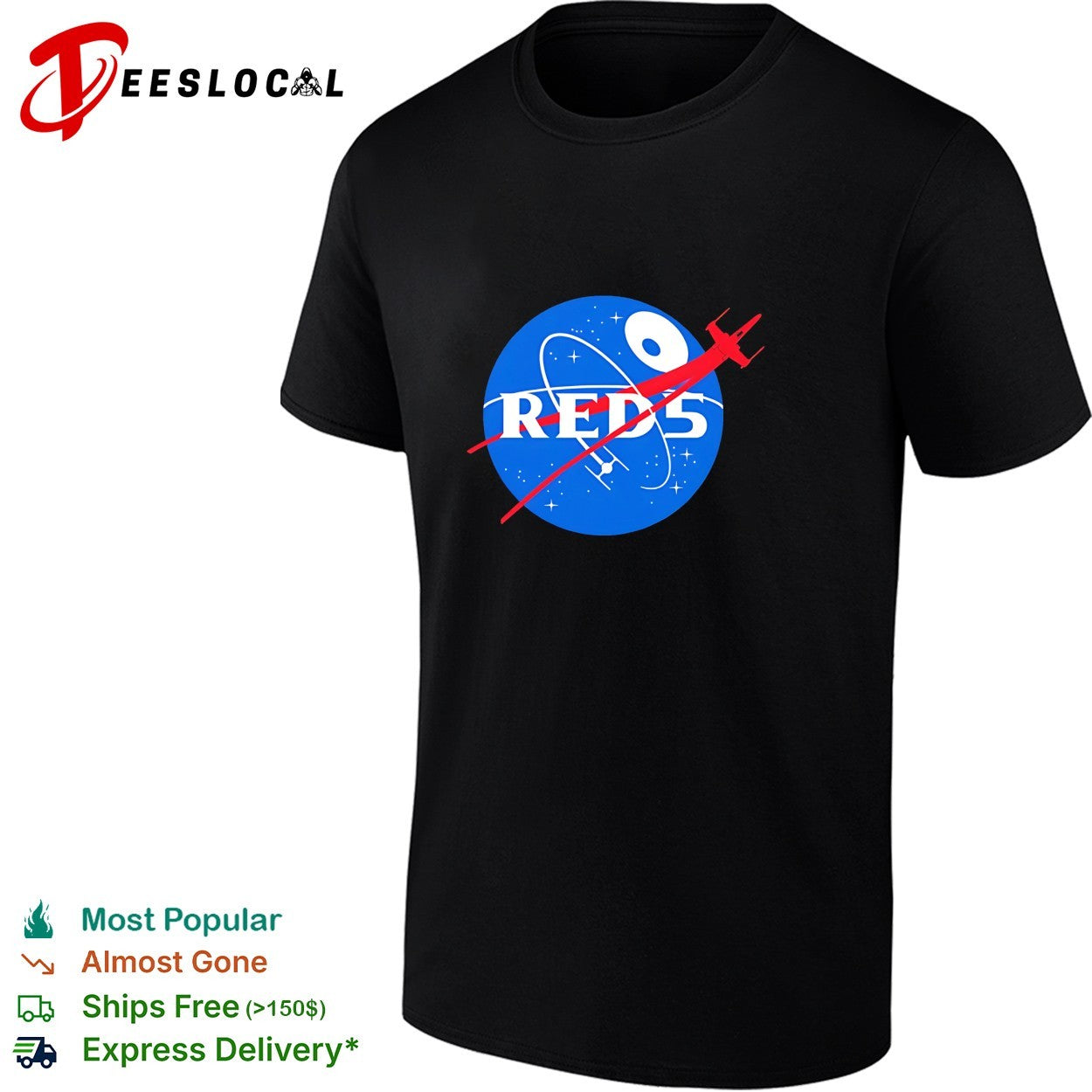 Red 5 NASA parody logo shirt Unisex T-shirt, Sweatshirt, Hoodie, Long Sleeve Tee - T-Shirt, Sweatshirt, Hoodie