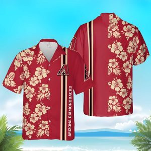 Red Aloha MLB Arizona Diamondbacks Hawaiian Shirt Beach Gift For Him Unisex T-shirt, Sweatshirt, Hoodie, Long Sleeve Tee - T-Shirt, Sweatshirt, Hoodie