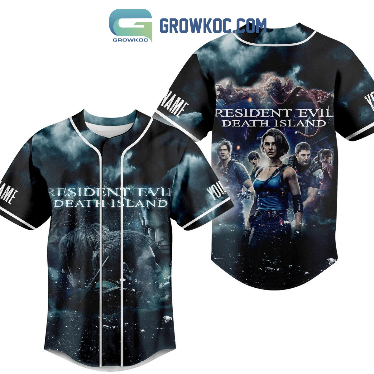 Resident Evil Death Island Personalized Baseball Jersey Unisex T-shirt, Sweatshirt, Hoodie, Long Sleeve Tee - T-Shirt, Sweatshirt, Hoodie