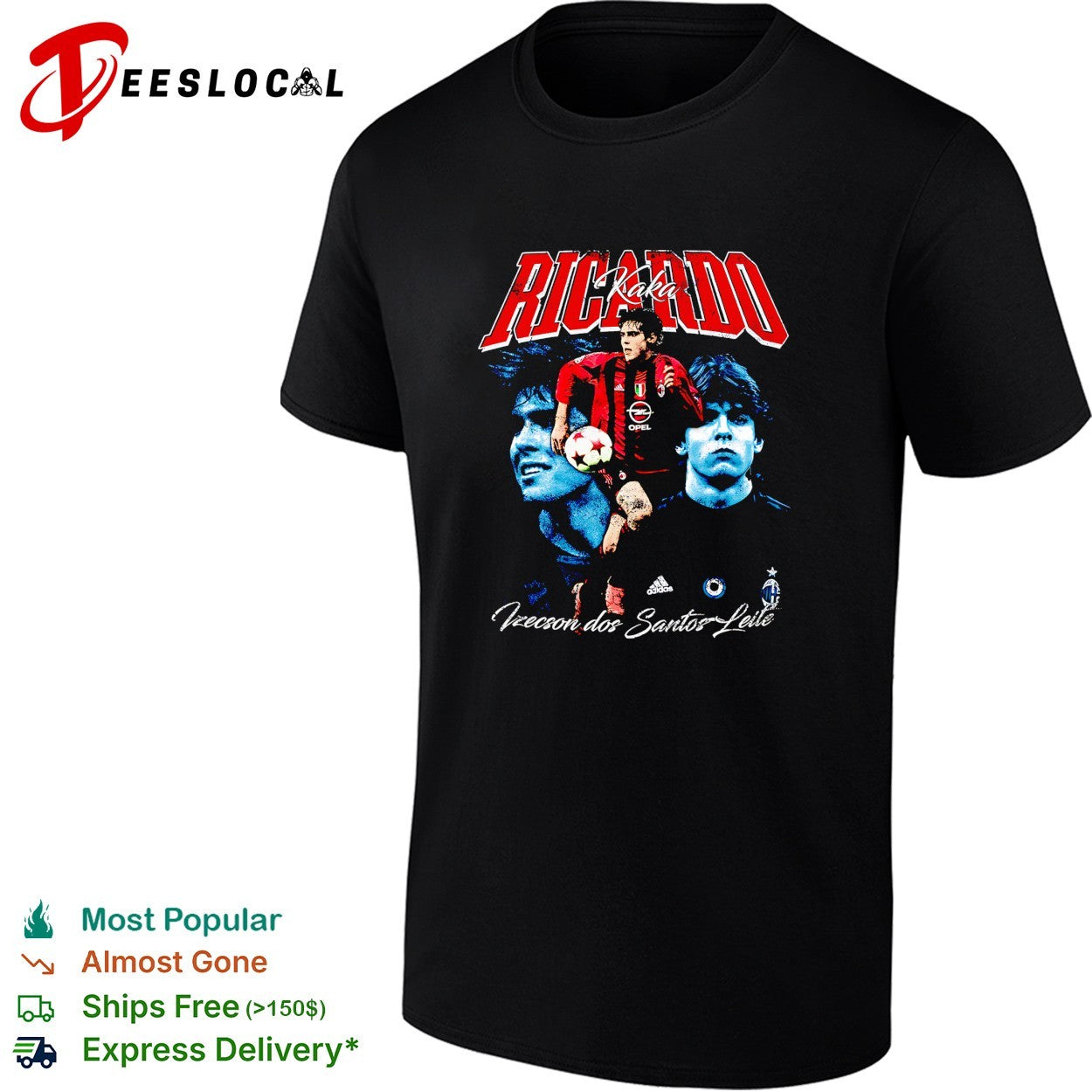 Ricardo Kaka AC Milan portrait shirt Unisex T-shirt, Sweatshirt, Hoodie, Long Sleeve Tee - T-Shirt, Sweatshirt, Hoodie