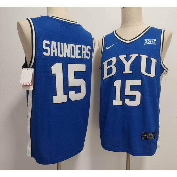 Richie Saunders BYU Cougars Jersey - Blue sports jersey product view 1