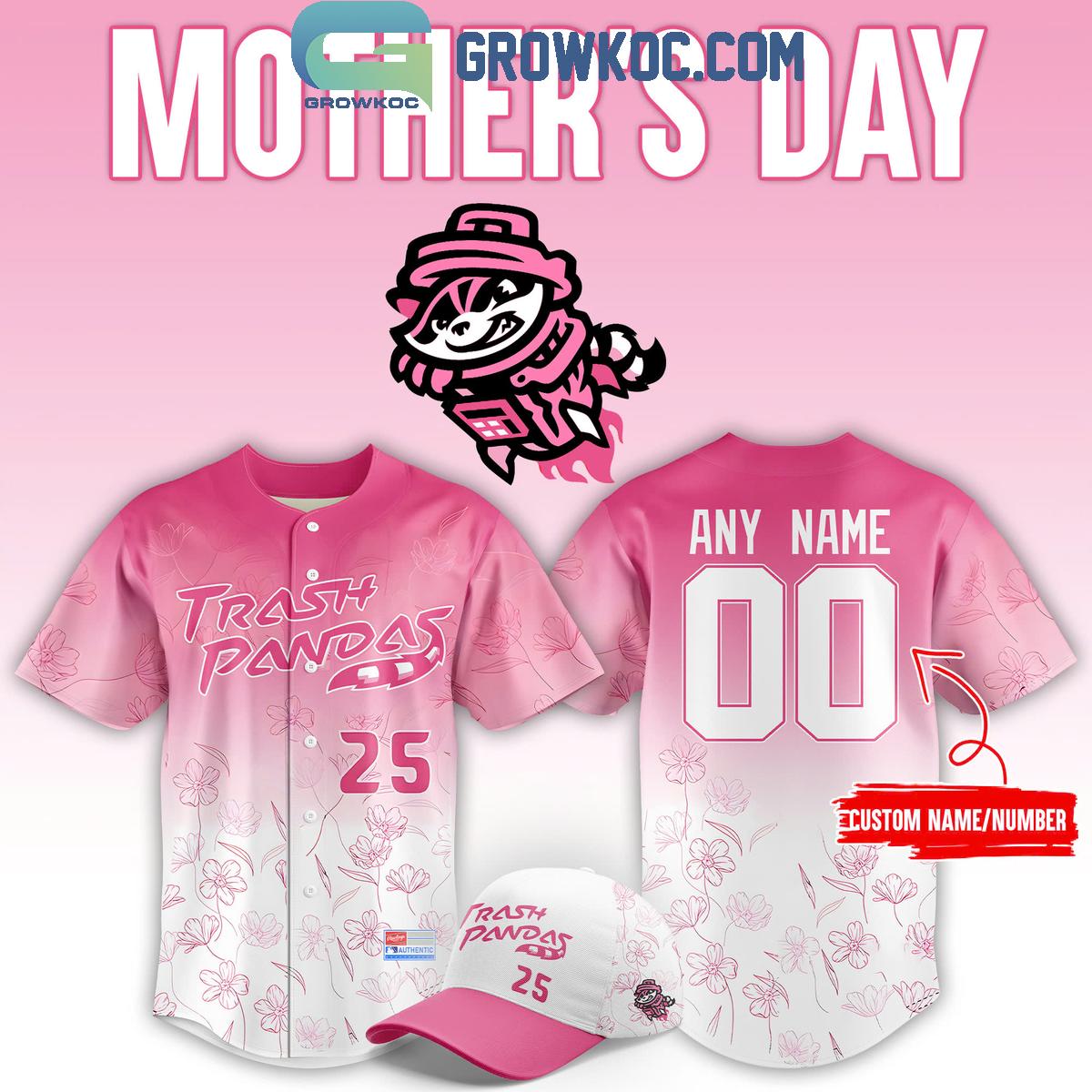 Rocket City Trash Pandas Mothers Day Personalized Baseball Jersey Unisex T-shirt, Sweatshirt, Hoodie, Long Sleeve Tee - T-Shirt, Sweatshirt, Hoodie