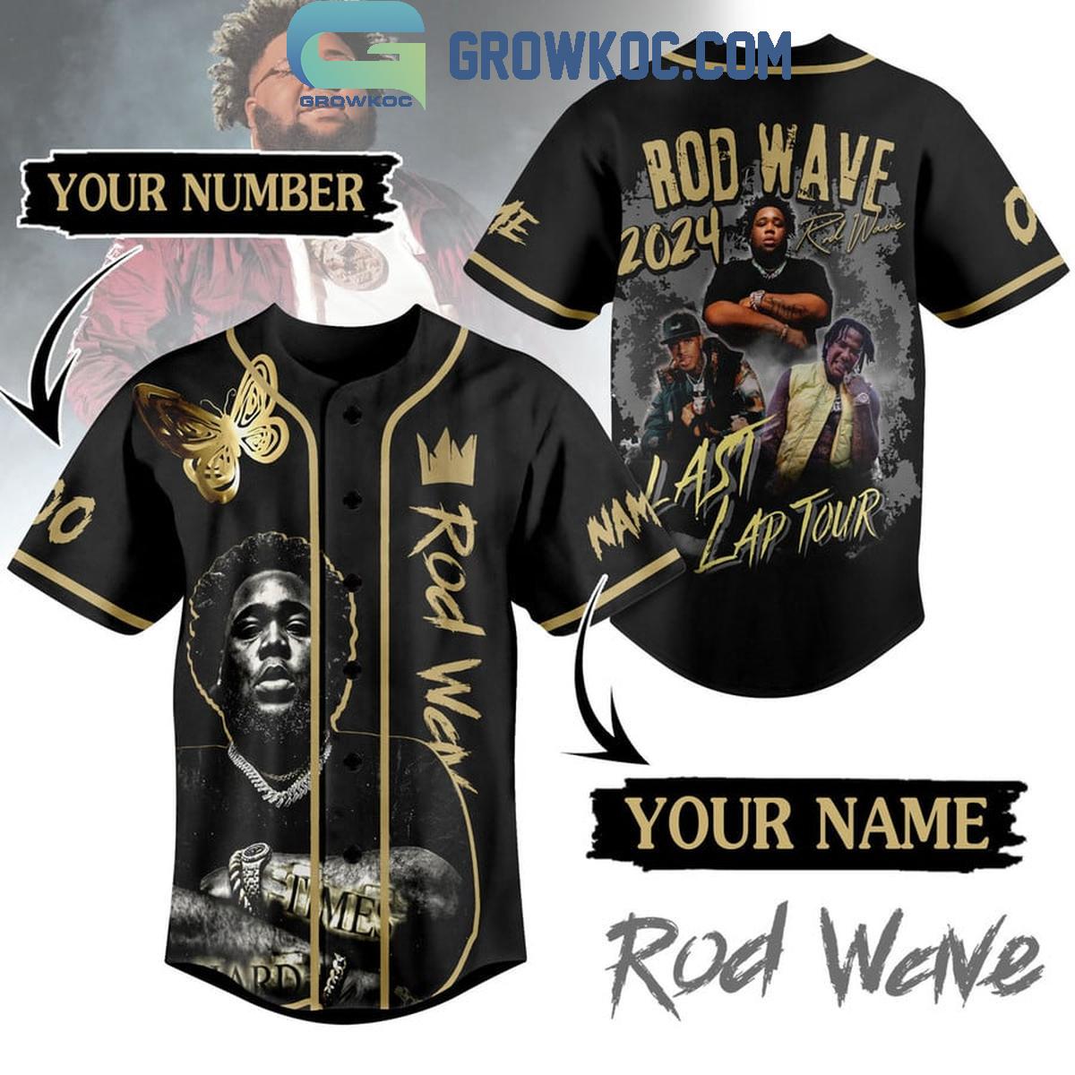 Rod Wave 2024 Last Lap Tour Hard Time Personalized Baseball Jersey Unisex T-shirt, Sweatshirt, Hoodie, Long Sleeve Tee - T-Shirt, Sweatshirt, Hoodie