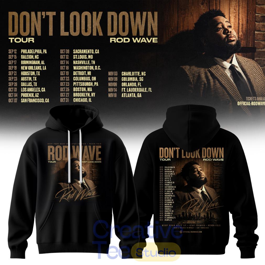 Rod Wave  Dont Look Down Tour 2026 Edition Hoodie Unisex T-shirt, Sweatshirt, Hoodie, Long Sleeve Tee - T-Shirt, Sweatshirt, Hoodie