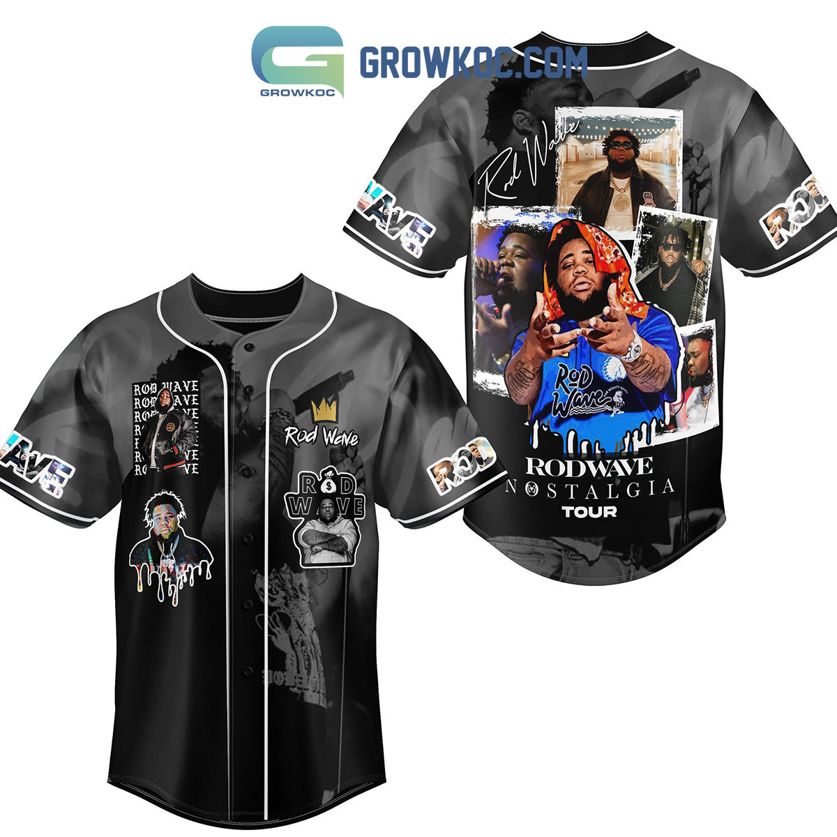 Rod Wave Nostalgia Tour Call Your Friends Baseball Jersey Unisex T-shirt, Sweatshirt, Hoodie, Long Sleeve Tee - T-Shirt, Sweatshirt, Hoodie