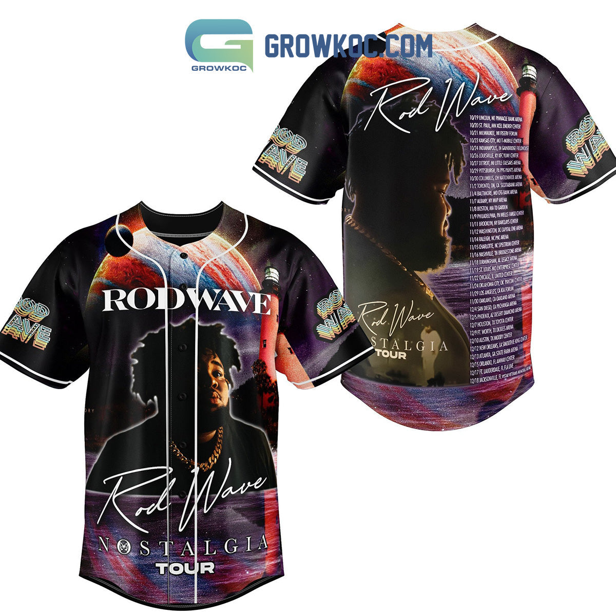 Rod Wave Nostalgia Tour In Three Month Baseball Jersey Unisex T-shirt, Sweatshirt, Hoodie, Long Sleeve Tee - T-Shirt, Sweatshirt, Hoodie