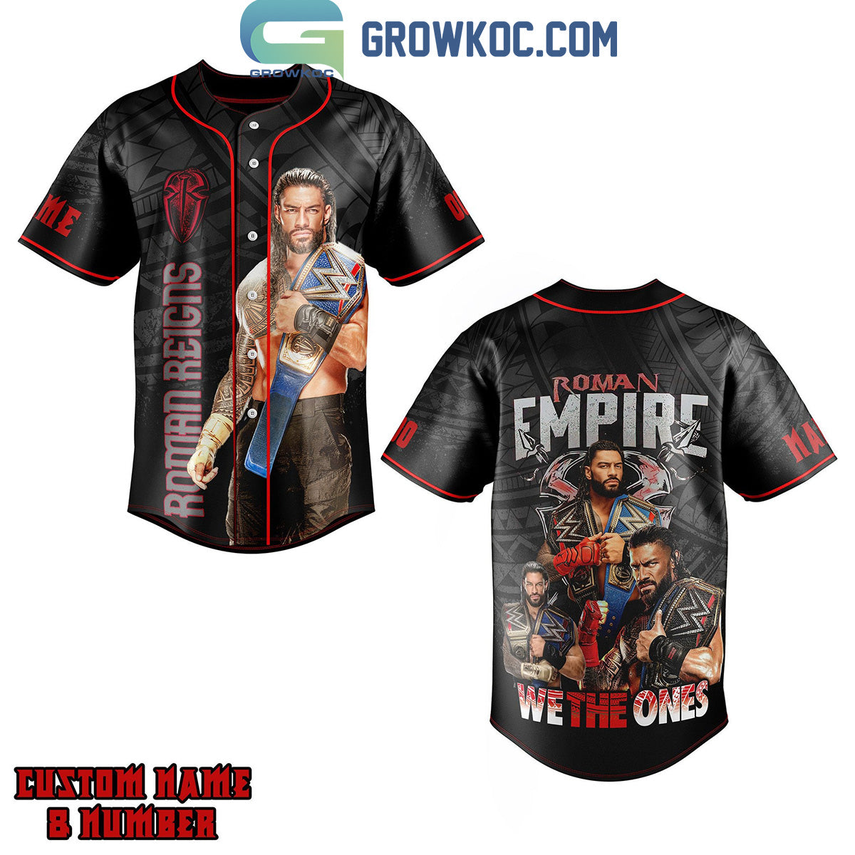 Roman Reigns Head Of The Table Roman Empire We The Ones Personalized Baseball Jersey Unisex T-shirt, Sweatshirt, Hoodie, Long Sleeve Tee - T-Shirt, Sweatshirt, Hoodie