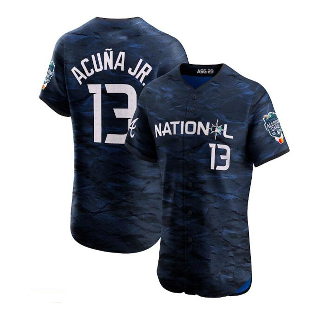 #13 Ronald Acu?a Jr. National League 2023 All-Star Game Vapor Premier Elite Player Jersey - Royal Baseball Jerseys baseball jersey product view 1