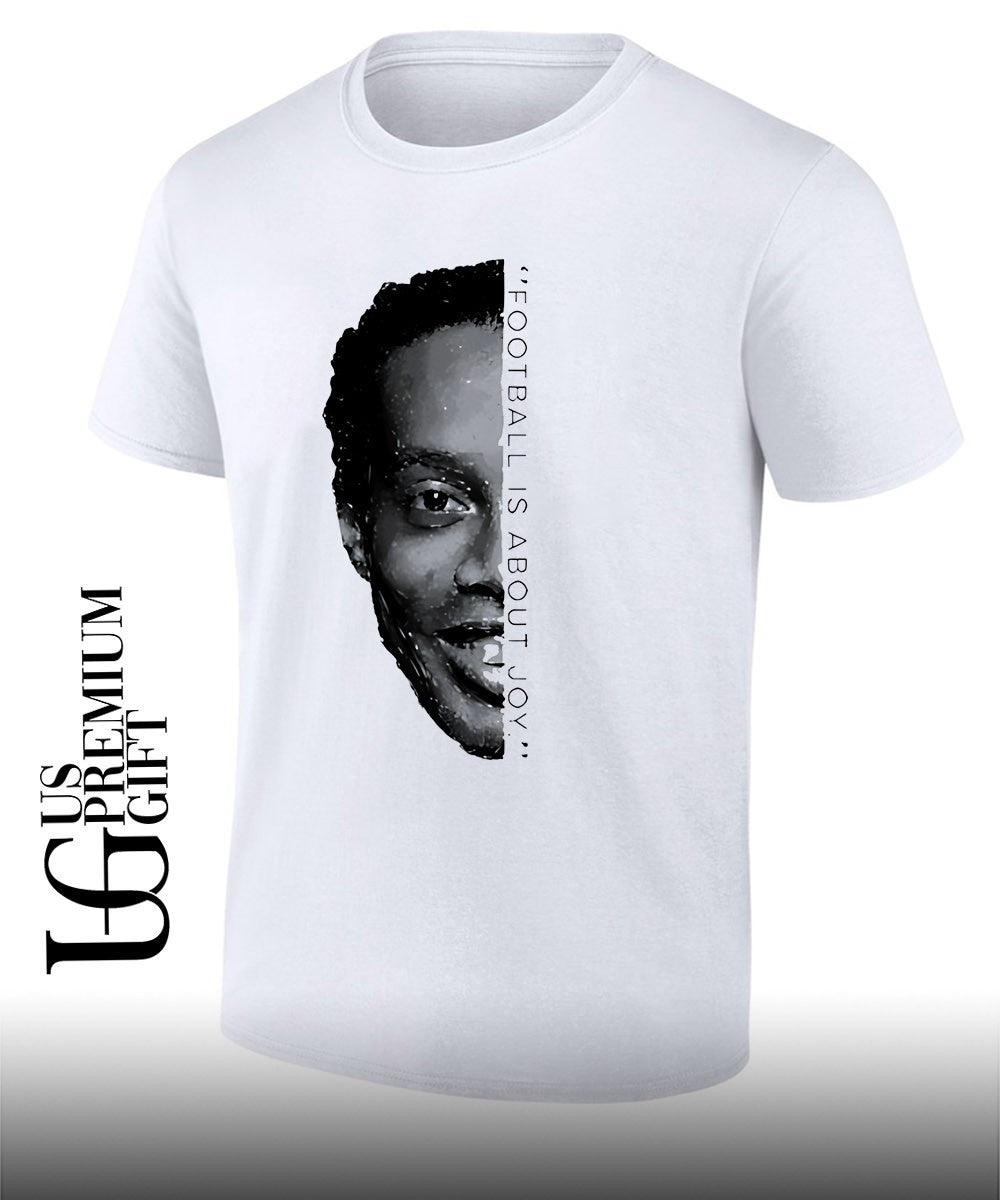 Ronaldinho Football Is About Joy shirt Unisex T-shirt, Sweatshirt, Hoodie, Long Sleeve Tee - T-Shirt, Sweatshirt, Hoodie