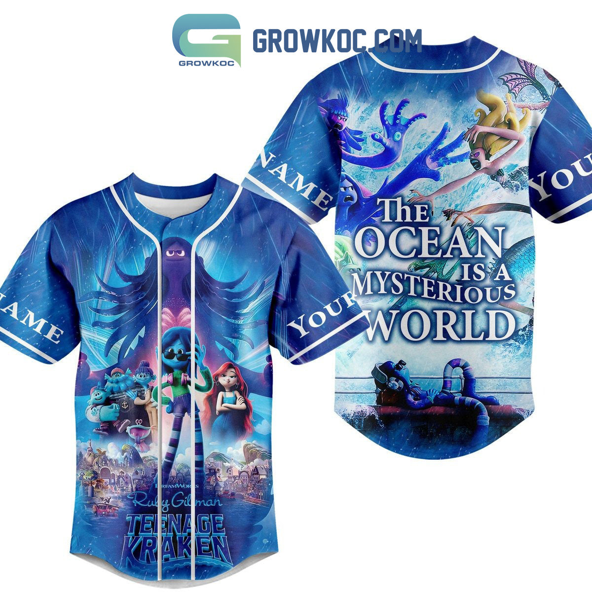 Ruly Gilman Teenage Kraken The Ocean Is A Mysterious World Personalized Baseball Jersey Unisex T-shirt, Sweatshirt, Hoodie, Long Sleeve Tee - T-Shirt, Sweatshirt, Hoodie