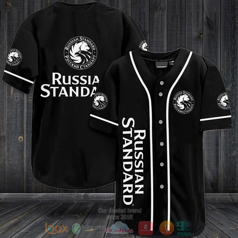 Russian Standard black white Baseball shirt Unisex T-shirt, Sweatshirt, Hoodie, Long Sleeve Tee - T-Shirt, Sweatshirt, Hoodie