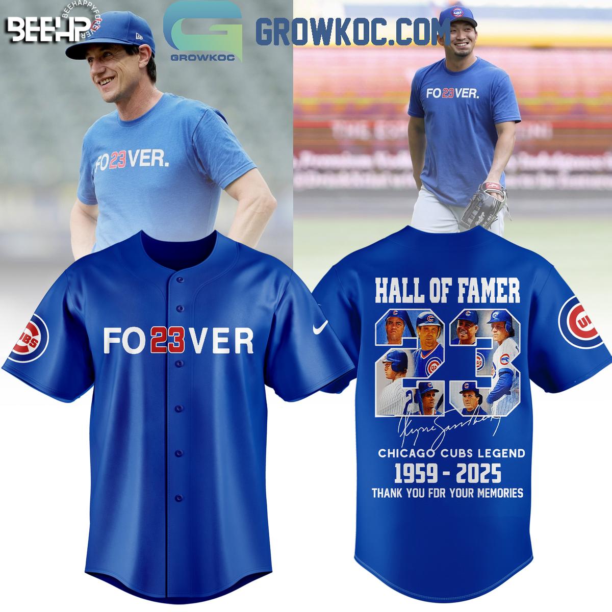 Ryne Sandberg Chicago Cubs Hall Of Famer Forever 23 Baseball Jersey Unisex T-shirt, Sweatshirt, Hoodie, Long Sleeve Tee - T-Shirt, Sweatshirt, Hoodie