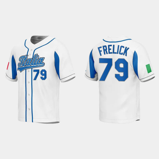 #79 SAL FRELICK ITALY BASEBALL 2023 WORLD BASEBALL CLASSIC JERSEY ¨C ROYAL Stitches Baseball Jerseys baseball jersey product view 1
