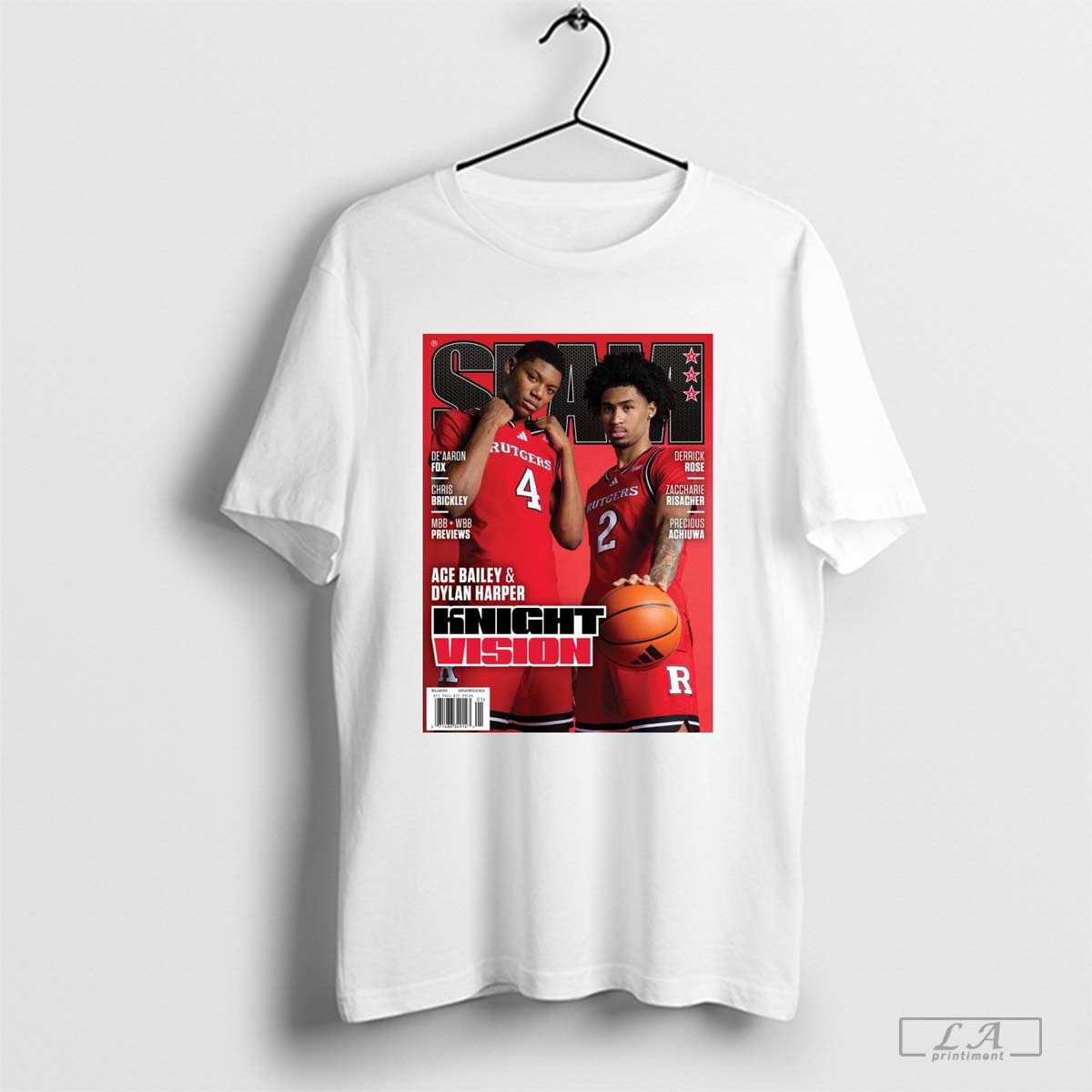 Slam Cover Rutgers Scarlet Knights Ace Bailey Dylan Harper Knight Vision 2024 Poster T-Shirts, Hoodie, Sweatshirt - T-Shirt, Sweatshirt, Hoodie