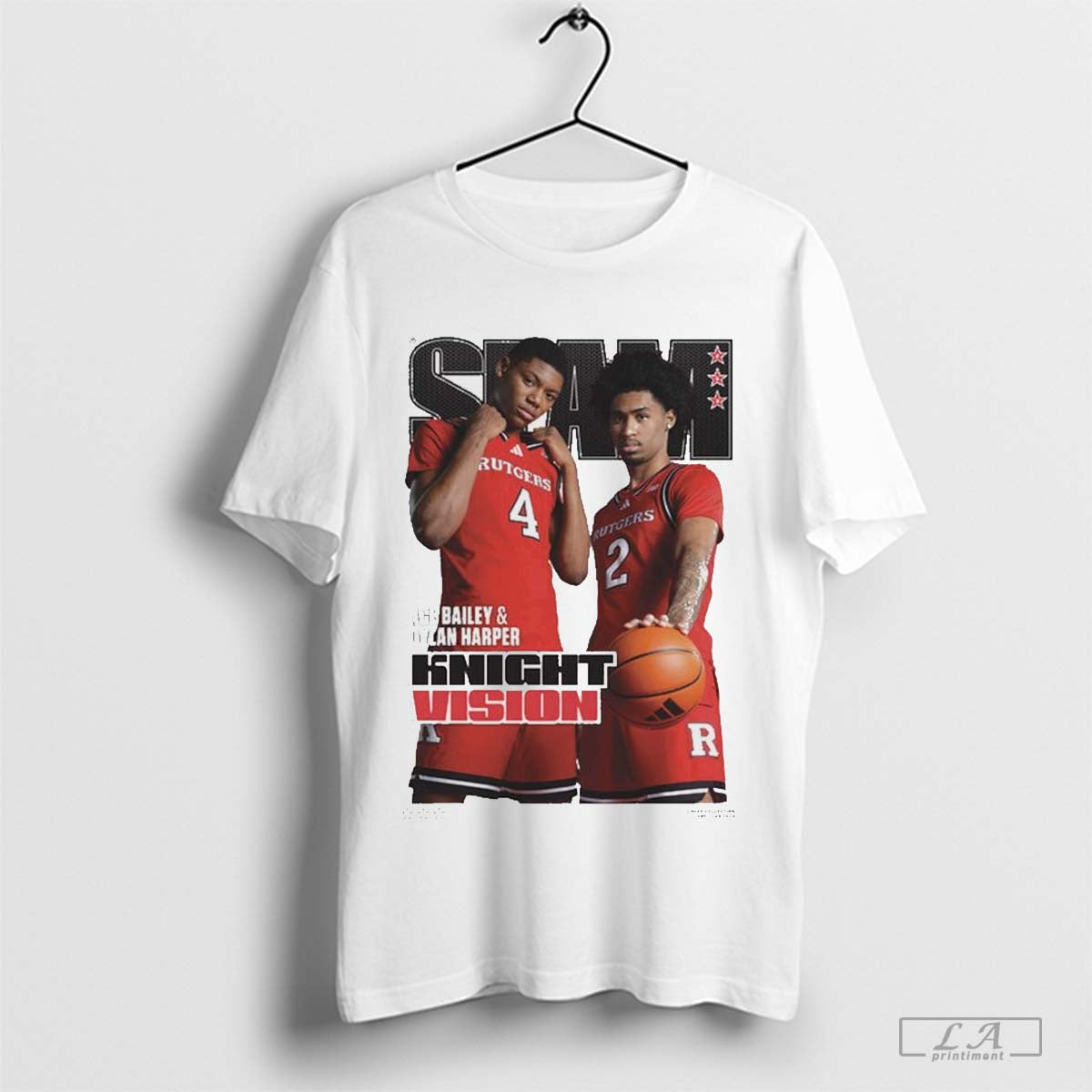 Slam Cover Rutgers Scarlet Knights Ace Bailey Dylan Harper Knight Vision 2024 T-Shirts, Hoodie, Sweatshirt - T-Shirt, Sweatshirt, Hoodie