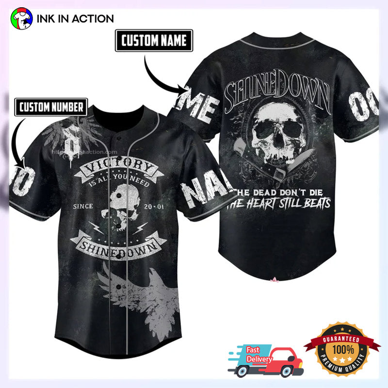 Custom shinedown tour 2023 Victory Is All You Need Baseball Jersey Unisex T-shirt, Sweatshirt, Hoodie, Long Sleeve Tee - T-Shirt, Sweatshirt, Hoodie