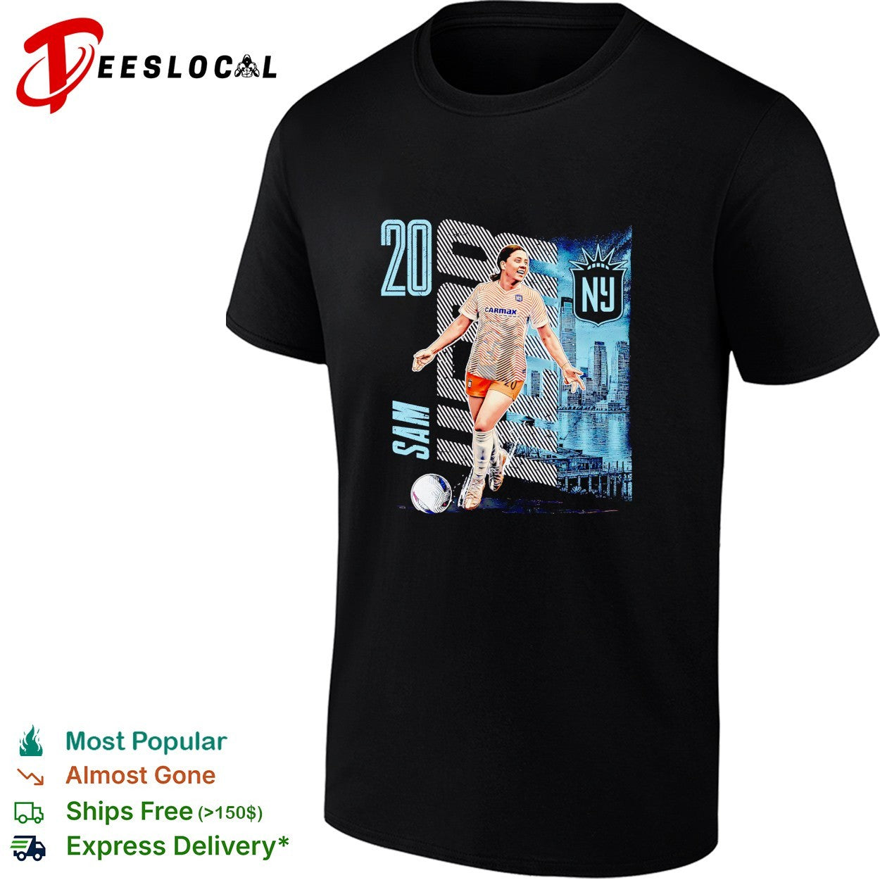 Sam Kerr number 20 Gotham FC graphic shirt Unisex T-shirt, Sweatshirt, Hoodie, Long Sleeve Tee - T-Shirt, Sweatshirt, Hoodie