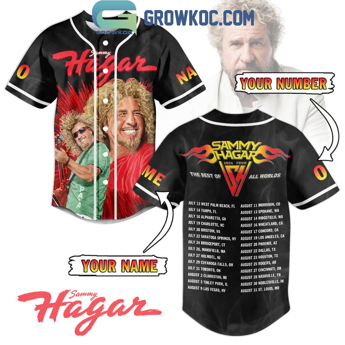 Sammy Hager 2024 Tour With Schedule Personalized Baseball Jersey Unisex T-shirt, Sweatshirt, Hoodie, Long Sleeve Tee - T-Shirt, Sweatshirt, Hoodie