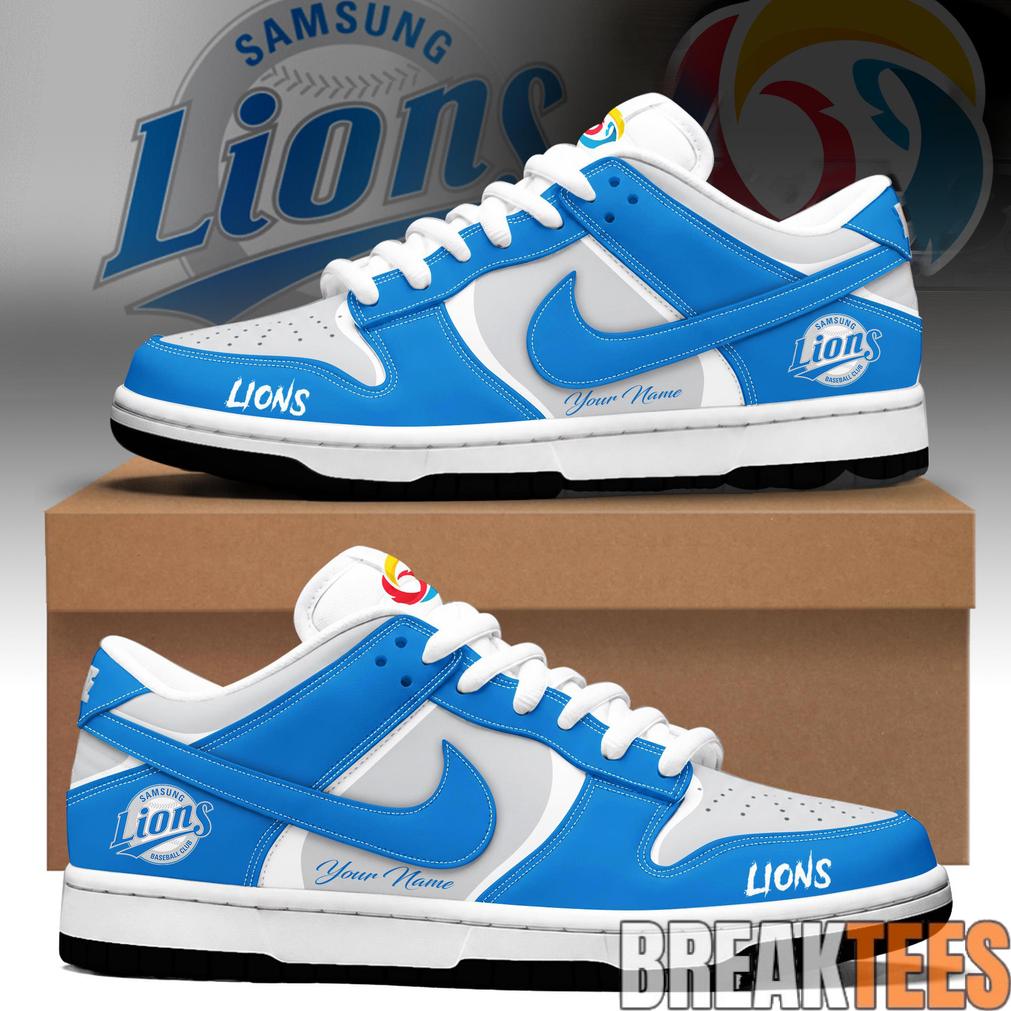 Samsung Lions Custom Dunk Low Sneakers Unisex T-shirt, Sweatshirt, Hoodie, Long Sleeve Tee - T-Shirt, Sweatshirt, Hoodie