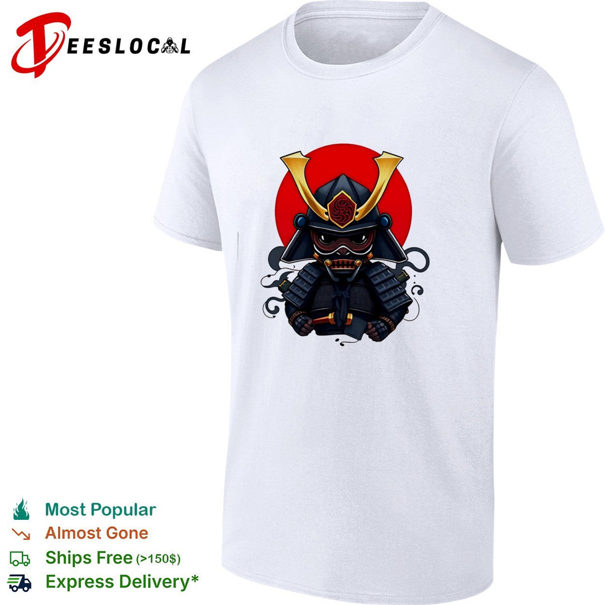 Samurai red sun helmet shirt Unisex T-shirt, Sweatshirt, Hoodie, Long Sleeve Tee - T-Shirt, Sweatshirt, Hoodie