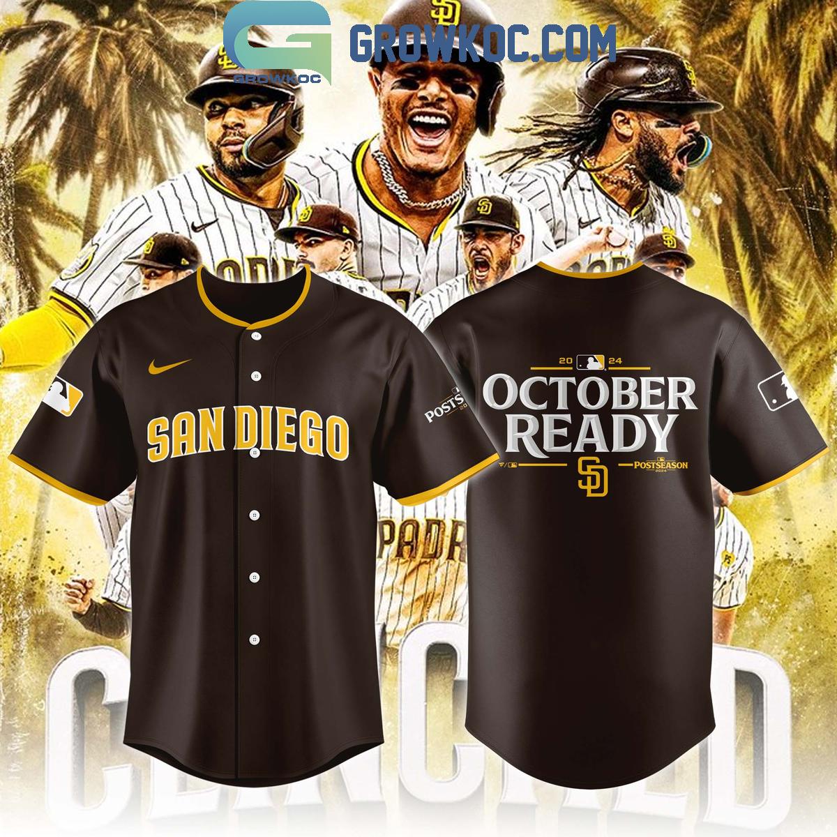 San Diego Padres Fanatics Brown 2024 MLB Postseason Baseball Jersey Unisex T-shirt, Sweatshirt, Hoodie, Long Sleeve Tee - T-Shirt, Sweatshirt, Hoodie