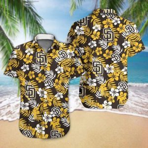 San Diego Padres Hawaiian Shirt Hibiscus Pattern Gift For Beach Trip - Padres Hawaiian Shirt - T-Shirt, Sweatshirt, Hoodie