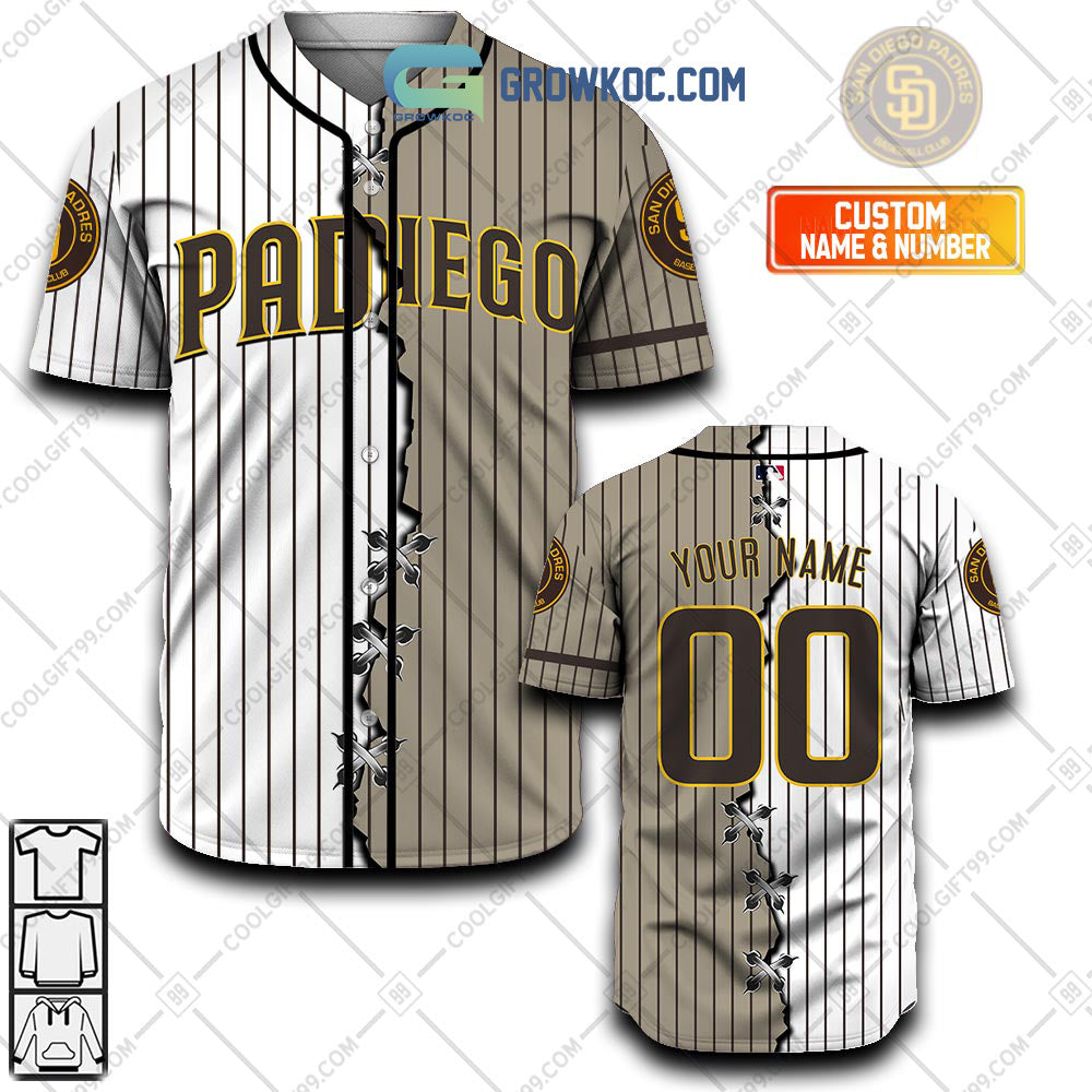 San Diego Padres MLB Personalized Mix Baseball Jersey Unisex T-shirt, Sweatshirt, Hoodie, Long Sleeve Tee - T-Shirt, Sweatshirt, Hoodie