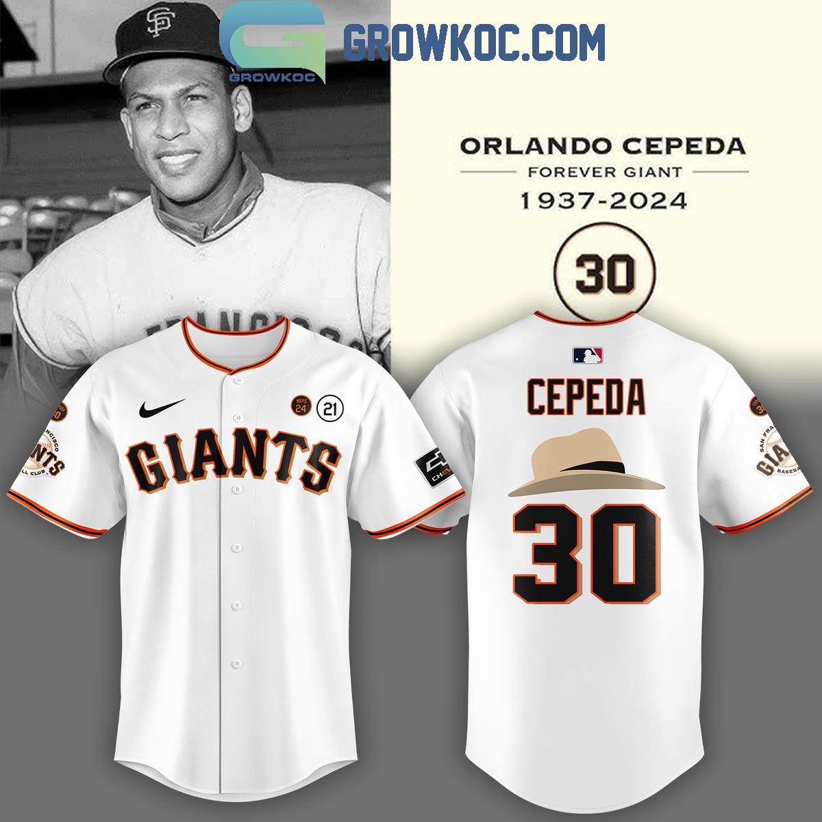 San Francisco Giants 2024 Orlando Cepeda Baseball Jersey Unisex T-shirt, Sweatshirt, Hoodie, Long Sleeve Tee - T-Shirt, Sweatshirt, Hoodie