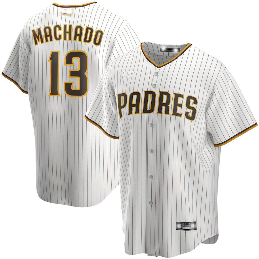 San Diego Padres #13 Manny Machado White Alternate Replica Player Jersey Baseball Jerseys baseball jersey product view 1