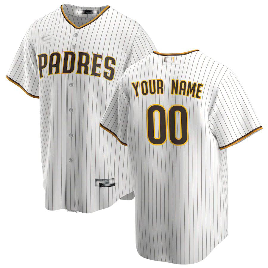 Custom San Diego Padres White Replica Custom Jersey Baseball Jerseys baseball jersey product view 1