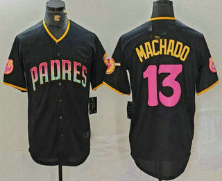 San Diego Padres #13 Manny Machado Black 20th Anniversary Cool Base Stitched Baseball Jersey baseball jersey product view 1