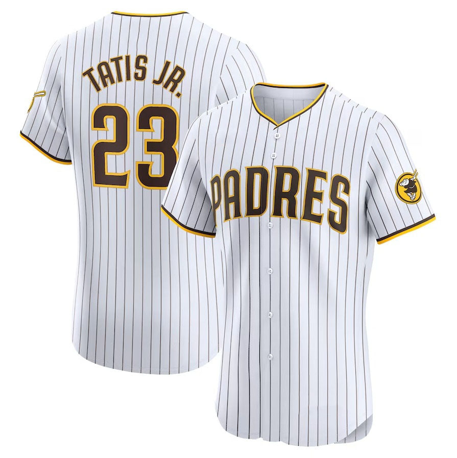 San Diego Padres #23 Fernando Tatis Jr. Home Elite Jersey - White Stitched Baseball Jersey baseball jersey product view 1