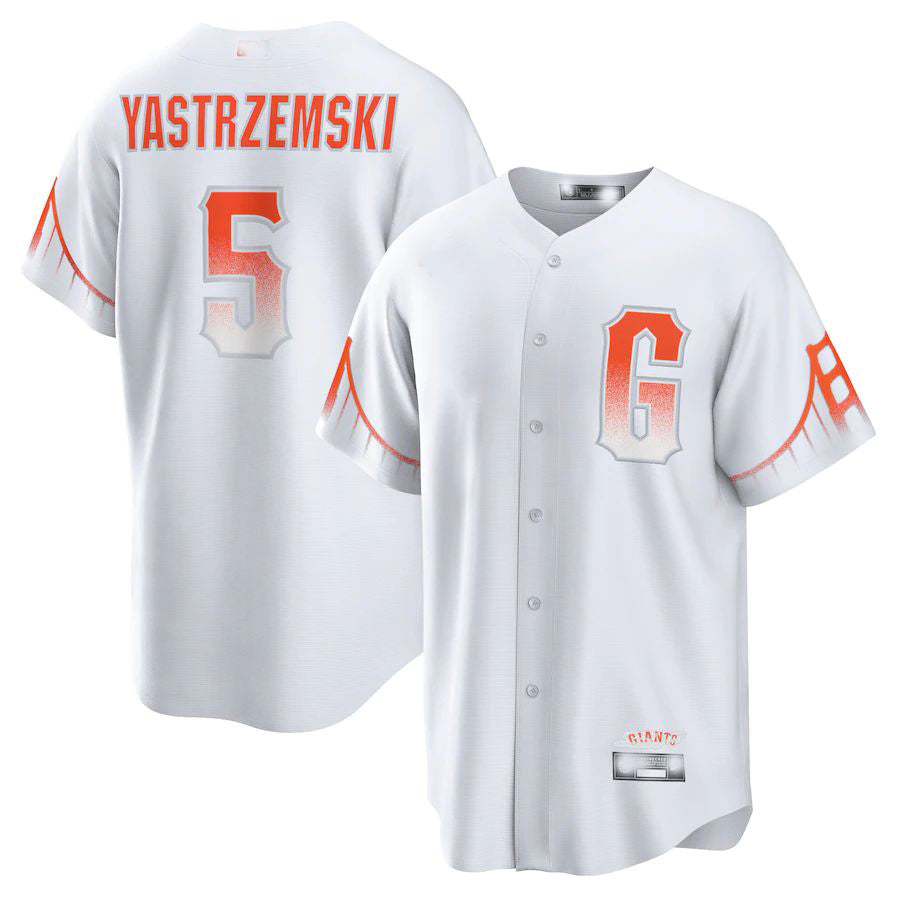 San Francisco Giants #5 Mike Yastrzemski White City Connect Replica Player Jersey Baseball Jerseys baseball jersey product view 1