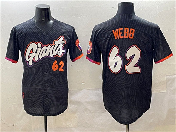 San Francisco Giants #62 Logan Webb Anthracite 2025 City Connect Limited Stitched Baseball Jersey baseball jersey product view 1