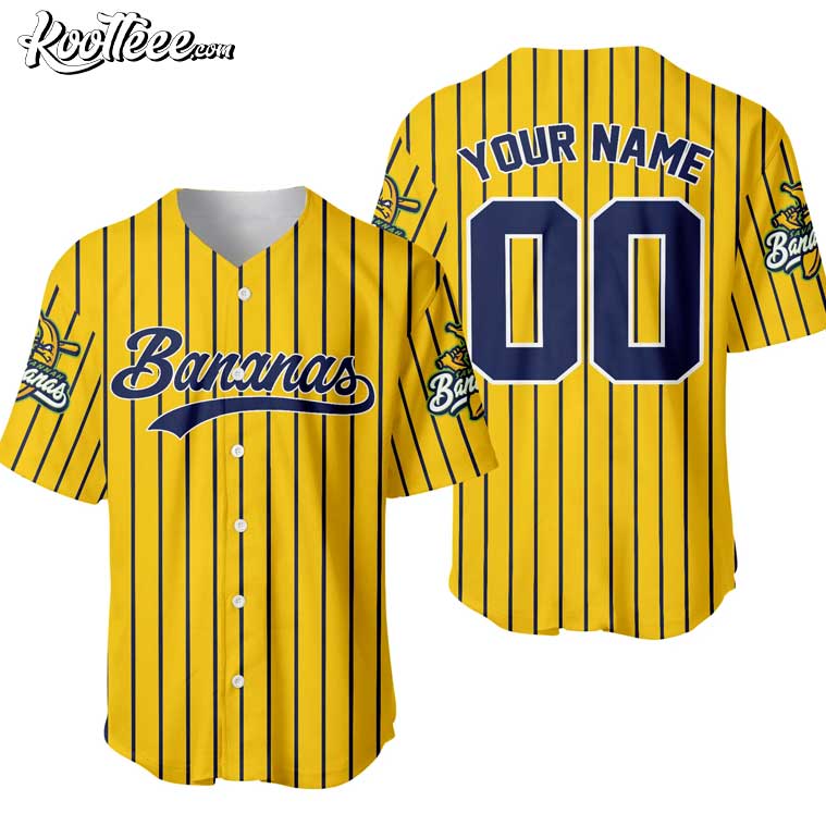 Savannah Bananas Personalized Baseball Jersey Unisex T-shirt, Sweatshirt, Hoodie, Long Sleeve Tee - T-Shirt, Sweatshirt, Hoodie