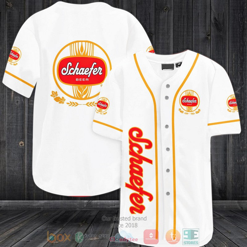 Schaefer Beer white Baseball shirt Unisex T-shirt, Sweatshirt, Hoodie, Long Sleeve Tee - T-Shirt, Sweatshirt, Hoodie