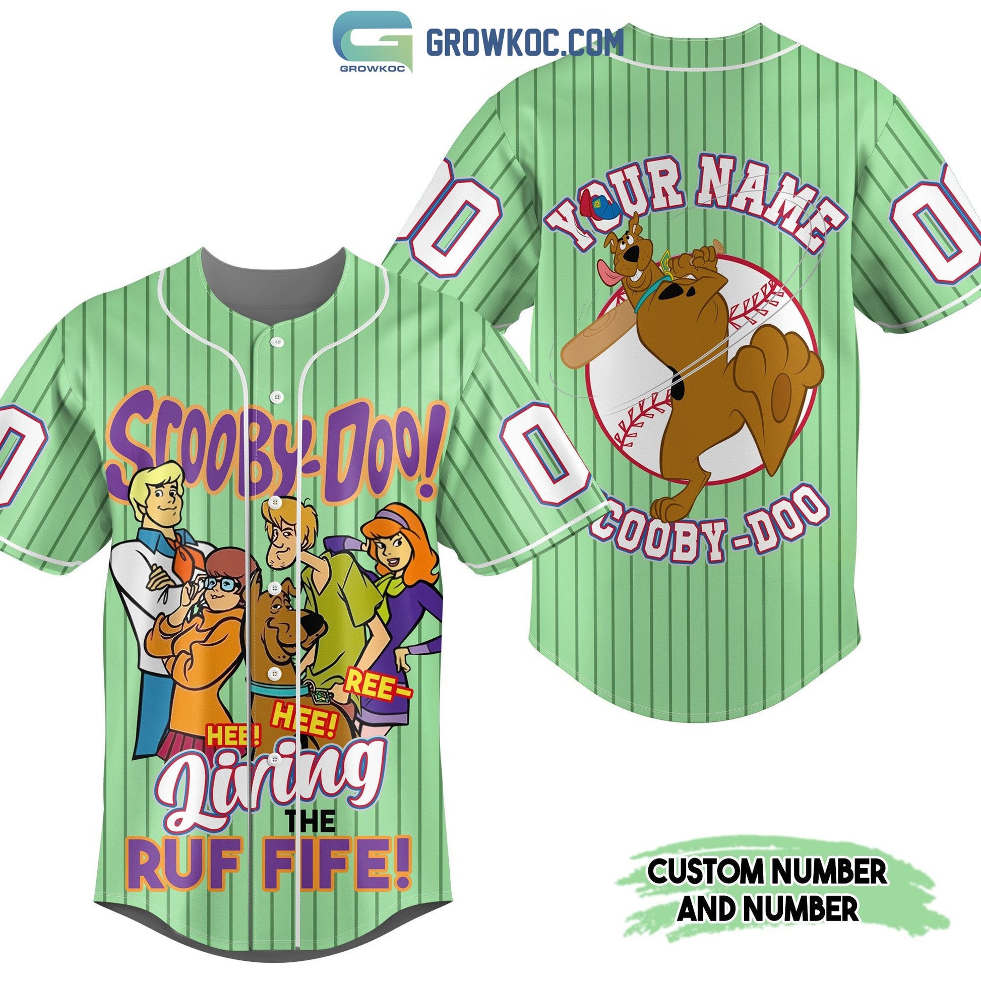 Scooby Doo Living The Ruf Fife Personalized Baseball Jersey Unisex T-shirt, Sweatshirt, Hoodie, Long Sleeve Tee - T-Shirt, Sweatshirt, Hoodie